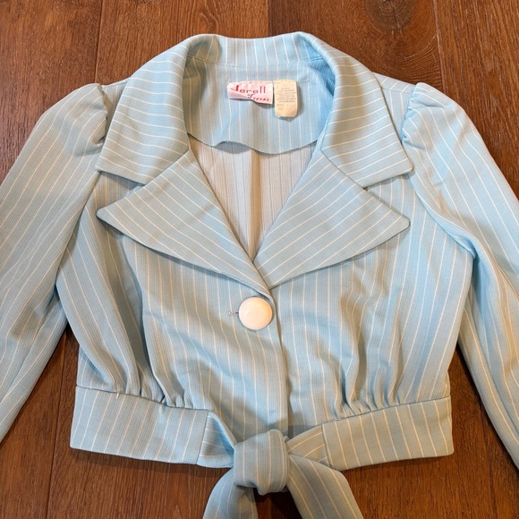 VINTAGE 60s 70s, Jerrell Of Texas, Mod Go-Go Tie Front Jacket - Picture 3 of 5